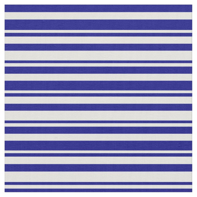 Blue and Light Cyan Lined Pattern Fabric (Close Up)