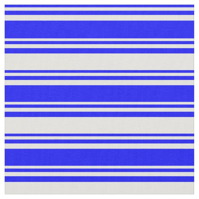 Blue and Light Cyan Lines Fabric (Close Up)