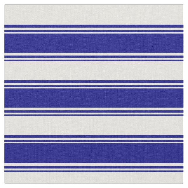 Blue and Light Cyan Stripes Pattern Fabric (Close Up)