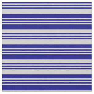 Blue and Light Gray Colored Striped/Lined Pattern Fabric