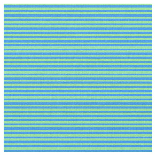 Blue and Light Green Colored Stripes Fabric (Close Up)