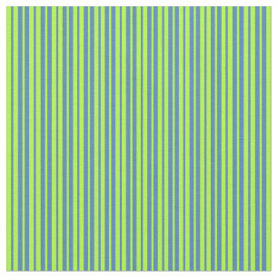 Blue and Light Green Pattern of Stripes Fabric