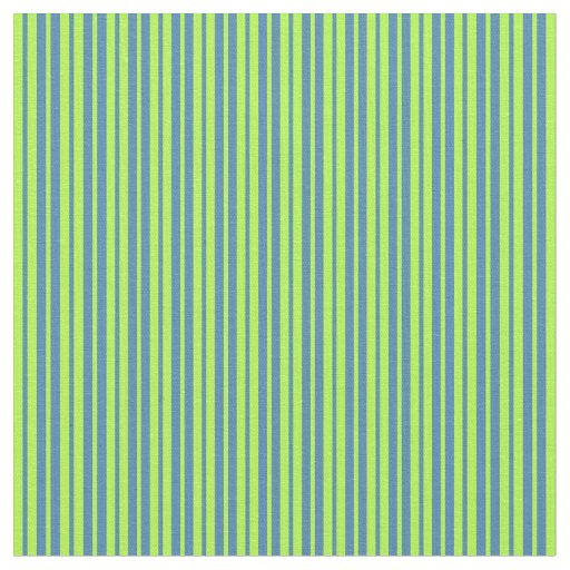 Blue and Light Green Pattern of Stripes Fabric