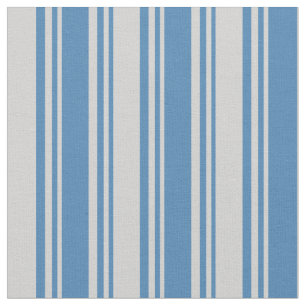 Blue and Light Grey Colored Striped/Lined Pattern Fabric