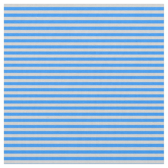 Blue and Light Grey Lines Pattern Fabric (Close Up)