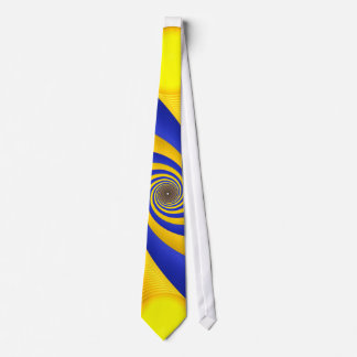 Blue and Light Orange on White Neck Tie