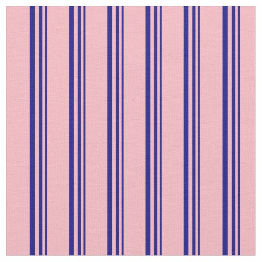 Blue and Light Pink Lines Pattern Fabric