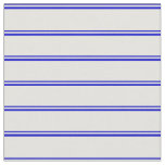 [ Thumbnail: Blue and Light Yellow Stripes/Lines Pattern Fabric ]