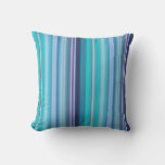 Blue And Lilac Stripes Throw Pillow at Zazzle