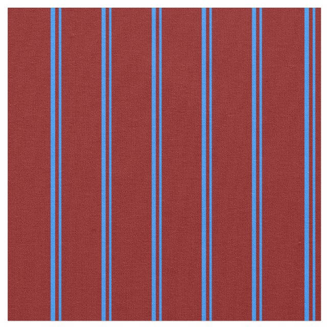 Blue and Maroon Colored Lines Fabric (Close Up)