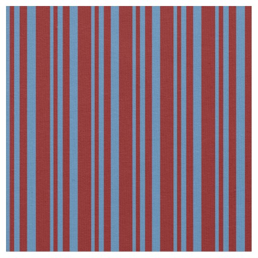 Blue and Maroon Lined Pattern Fabric