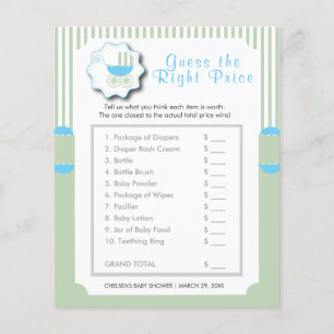 Blue and Mint Green Buggy - Price Flyer