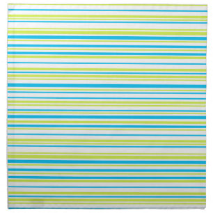 Blue and neon green color Stripes Pattern Napkin