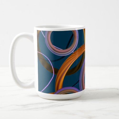 Blue and Orange Abstract Design Mug