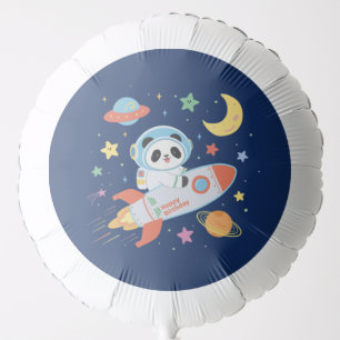 blue-and-orange Astronaut Panda – Space Theme for  Balloon
