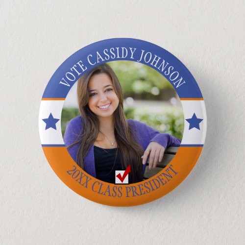 Blue and Orange Campaign Student Body Vote Button