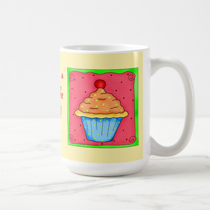 Blue and Orange Cupcake Mug