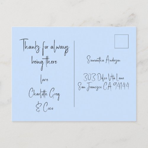 Blue and Orange Custom Photo Budget Friendly  Post Postcard