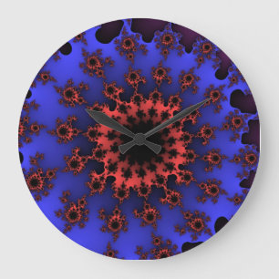 Blue and Orange Eye Large Clock