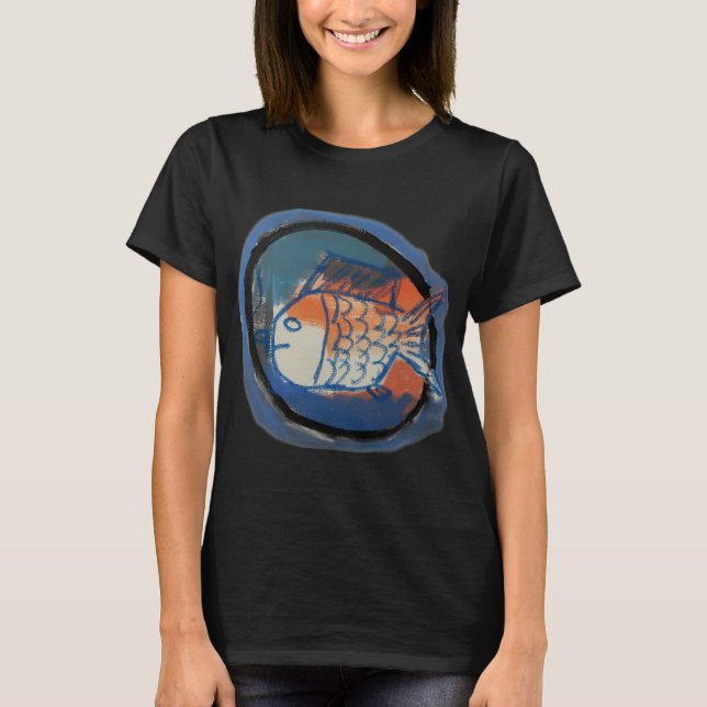 Blue and Orange Fish T-Shirt (Front)