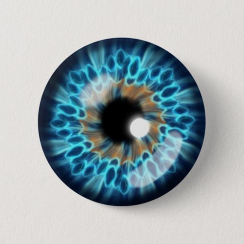 Blue and orange iris eyeball button