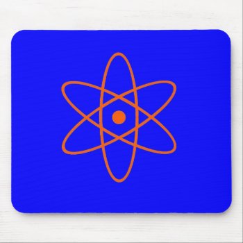 Blue And Orange Nuclear Symbol Mouse Pad by iBella at Zazzle