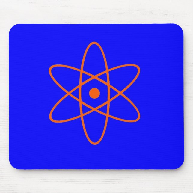 Blue and orange nuclear symbol mouse pad (Front)