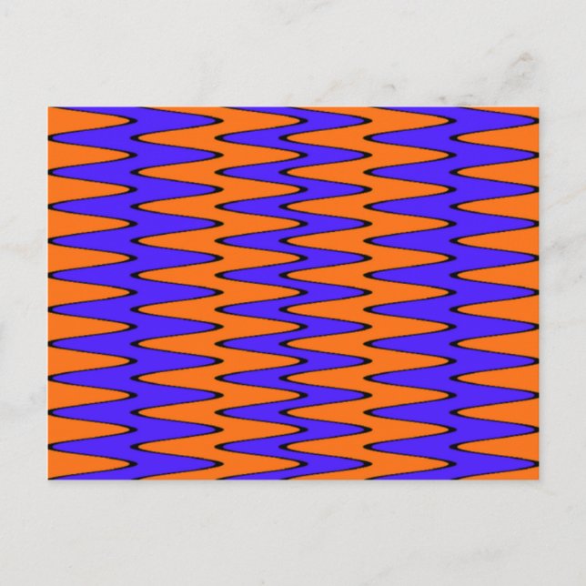 Blue and Orange Optical Illusion Postcard (Front)