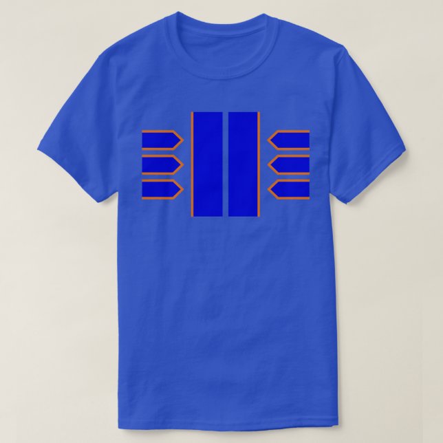 Blue and Orange PhD Regalia bars T-Shirt (Design Front)