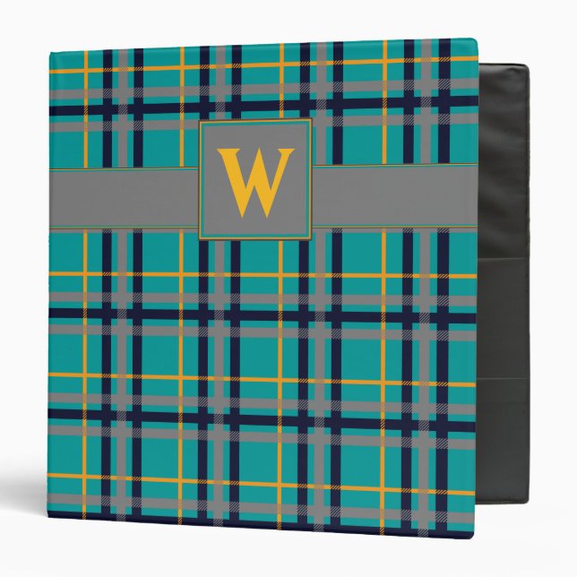 Blue and Orange Plaid Binder (Front/Inside)