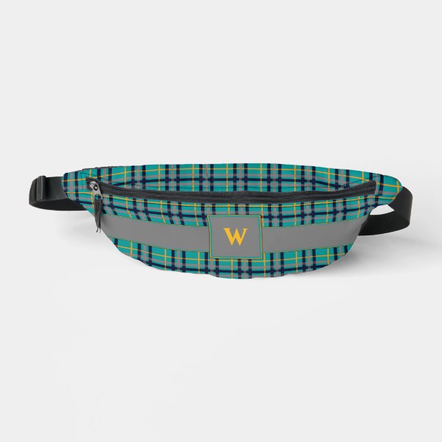 Blue and Orange Plaid Fanny Pack (Front)
