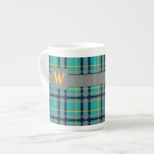 Blue and Orange Plaid Specialty Mug
