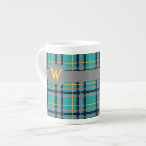 Blue and Orange Plaid Specialty Mug