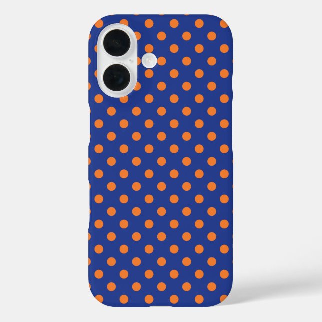 Blue and Orange Polka Dots Case-Mate iPhone Case (Back)