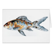 Blue and Orange Shubunkin Goldfish Fine Art (Front Horizontal)