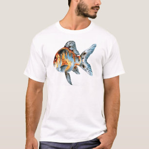 Blue and Orange Shubunkin Goldfish T-Shirt
