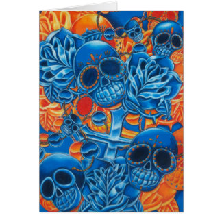 Blue and Orange Skulls Cards