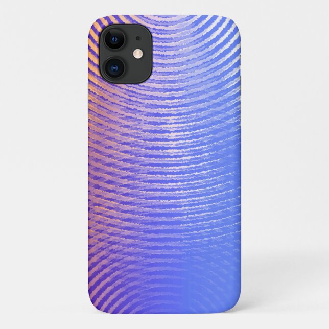 Blue and orange sound waves pattern Case-Mate iPhone case (Back)