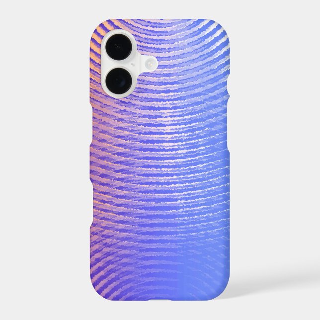Blue and orange sound waves pattern iphone case (Back)