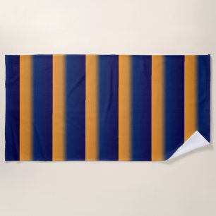 Blue and Orange Stripe Beach Towel