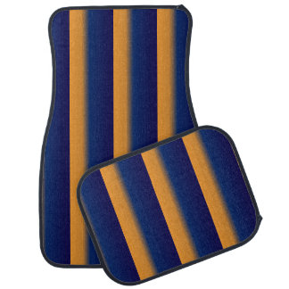 Blue and Orange Stripe  Car Floor Mat