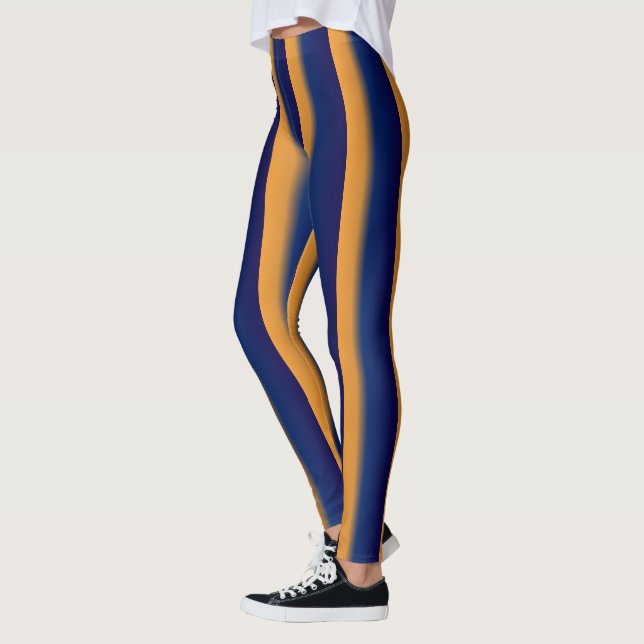 Blue and Orange Stripe  Leggings (Left)