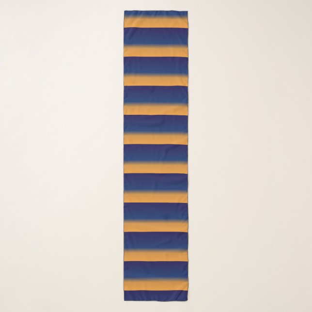 Blue and Orange Stripe  Scarf (Front)