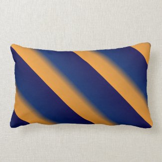 Blue and Orange Stripe Throw Pillows