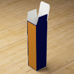 Blue and Orange Stripe Wine Box<br><div class="desc">Bright orange stripe with a blue stripe.</div>