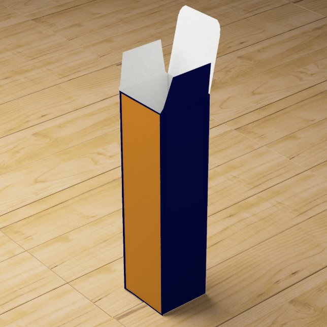 Blue and Orange Stripe  Wine Box (Opened)