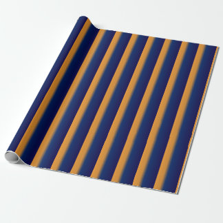 Blue and Orange Stripe Wrapping Paper