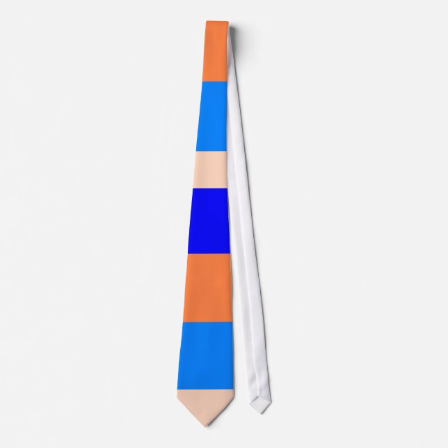 Blue and Orange Striped Tie (Front)