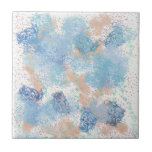 Blue and Peach Ceramic Tile