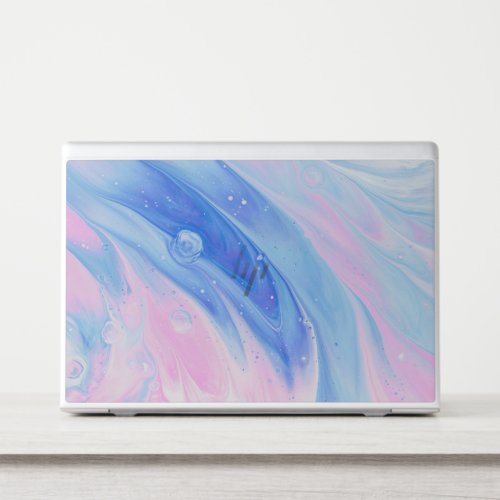 blue and pin abstract painting HP laptop skin